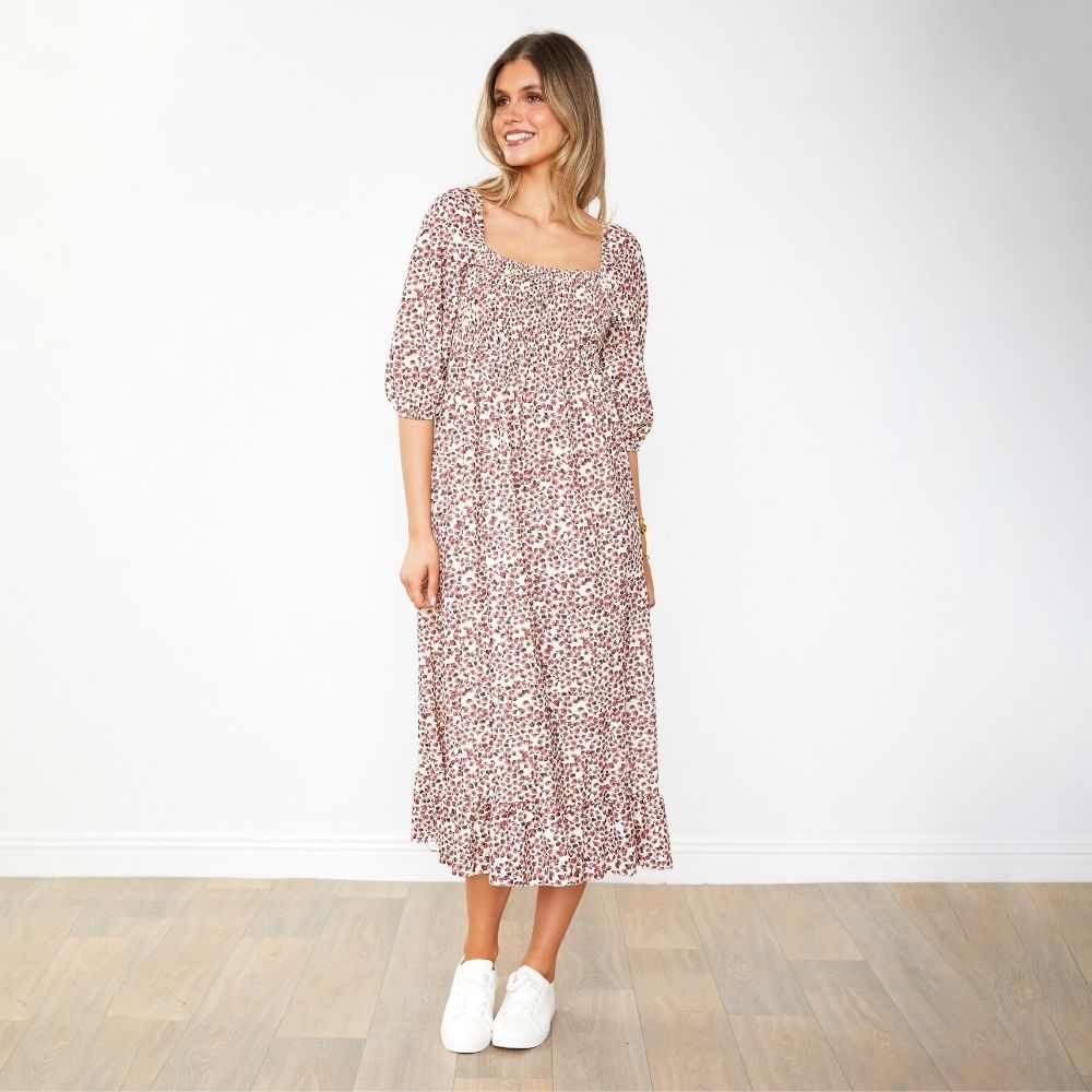 Vella Dress (Ruby Floral)