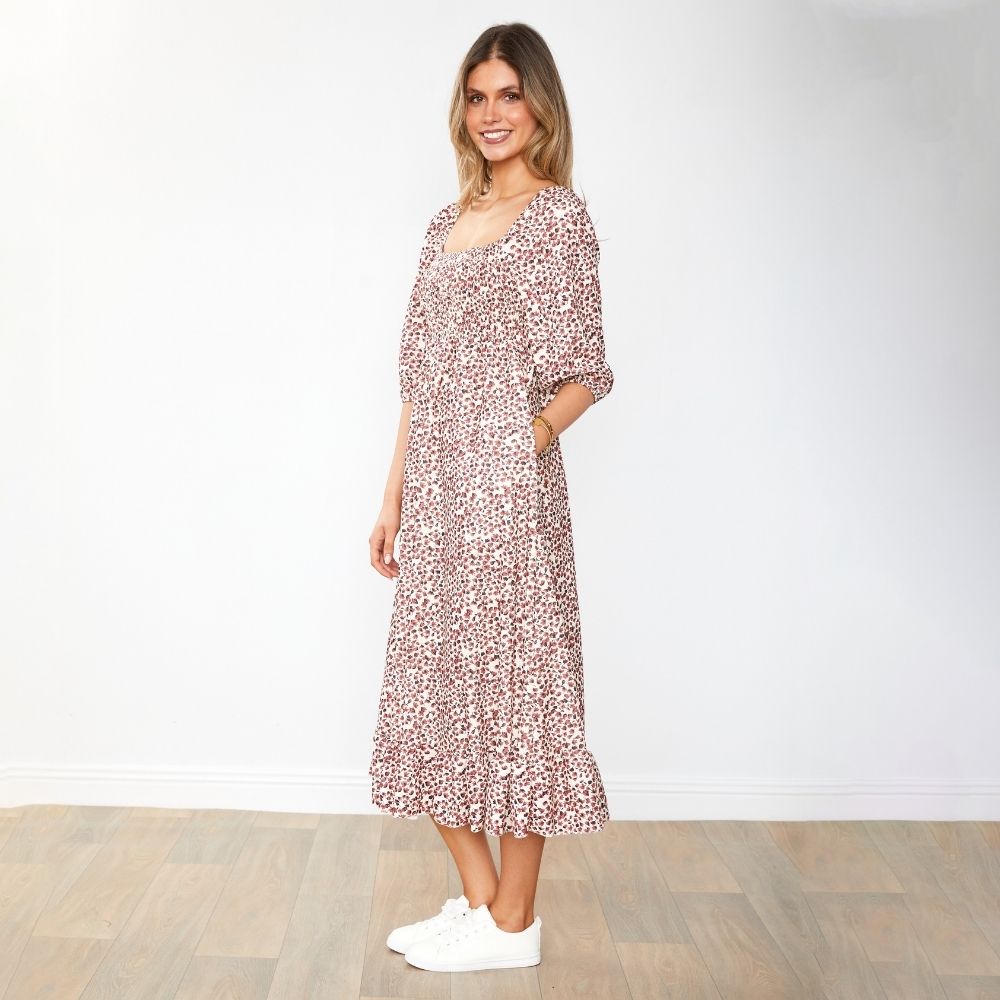 Vella Dress (Ruby Floral)