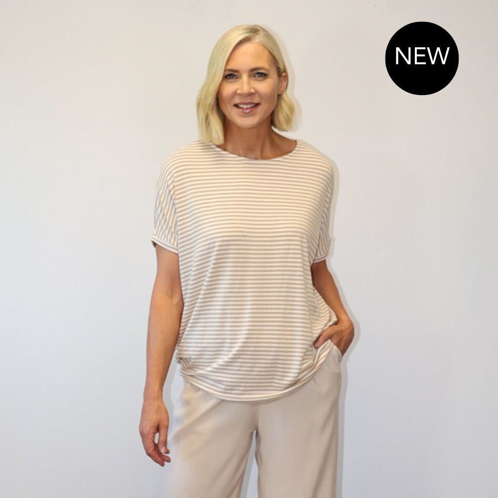 Sienna Top (Oatmeal Stripe)