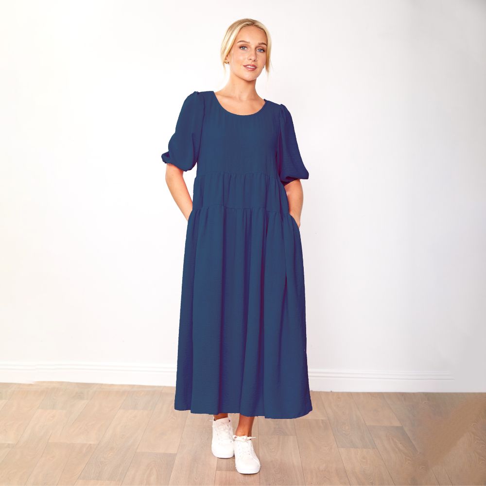 Jasmine Dress (Navy)
