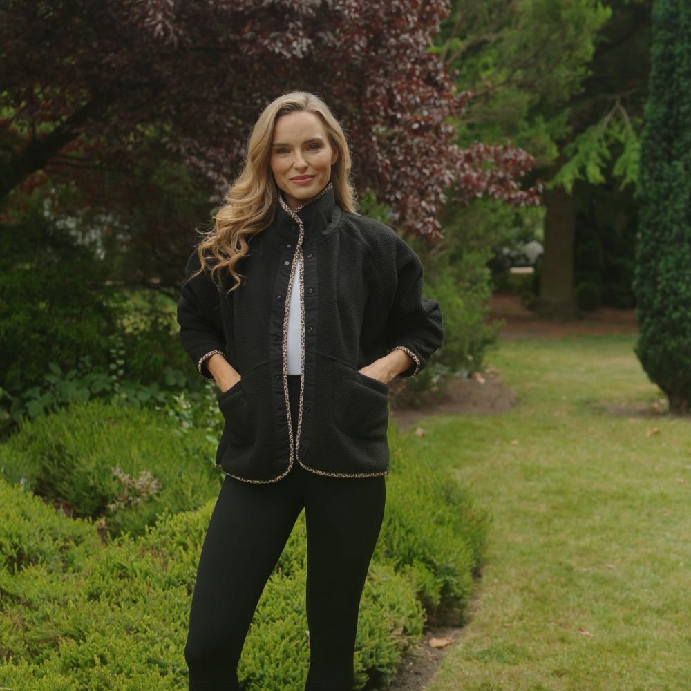 Molly Fleece Jacket (Black/Leopard Trim x Leopard/Black Trim) 2 for €99.00!