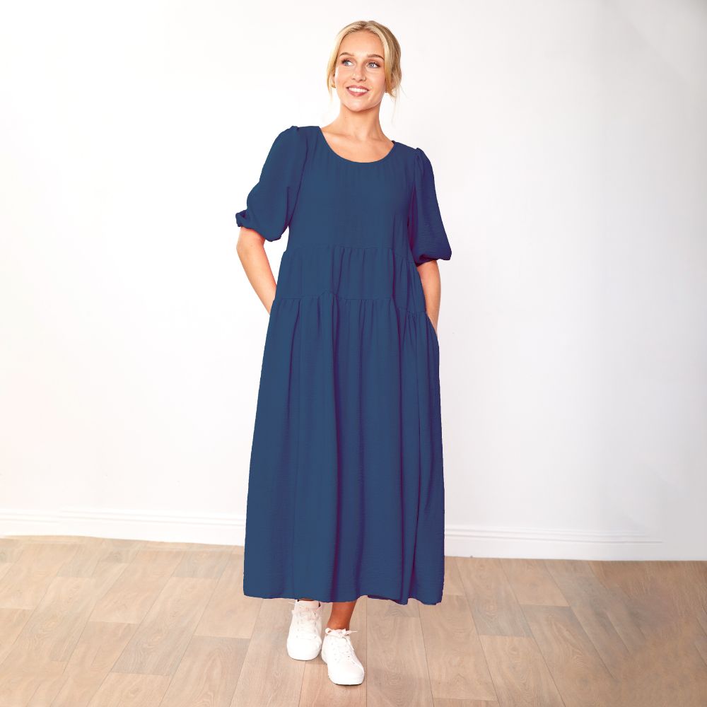 Jasmine Dress (Navy)
