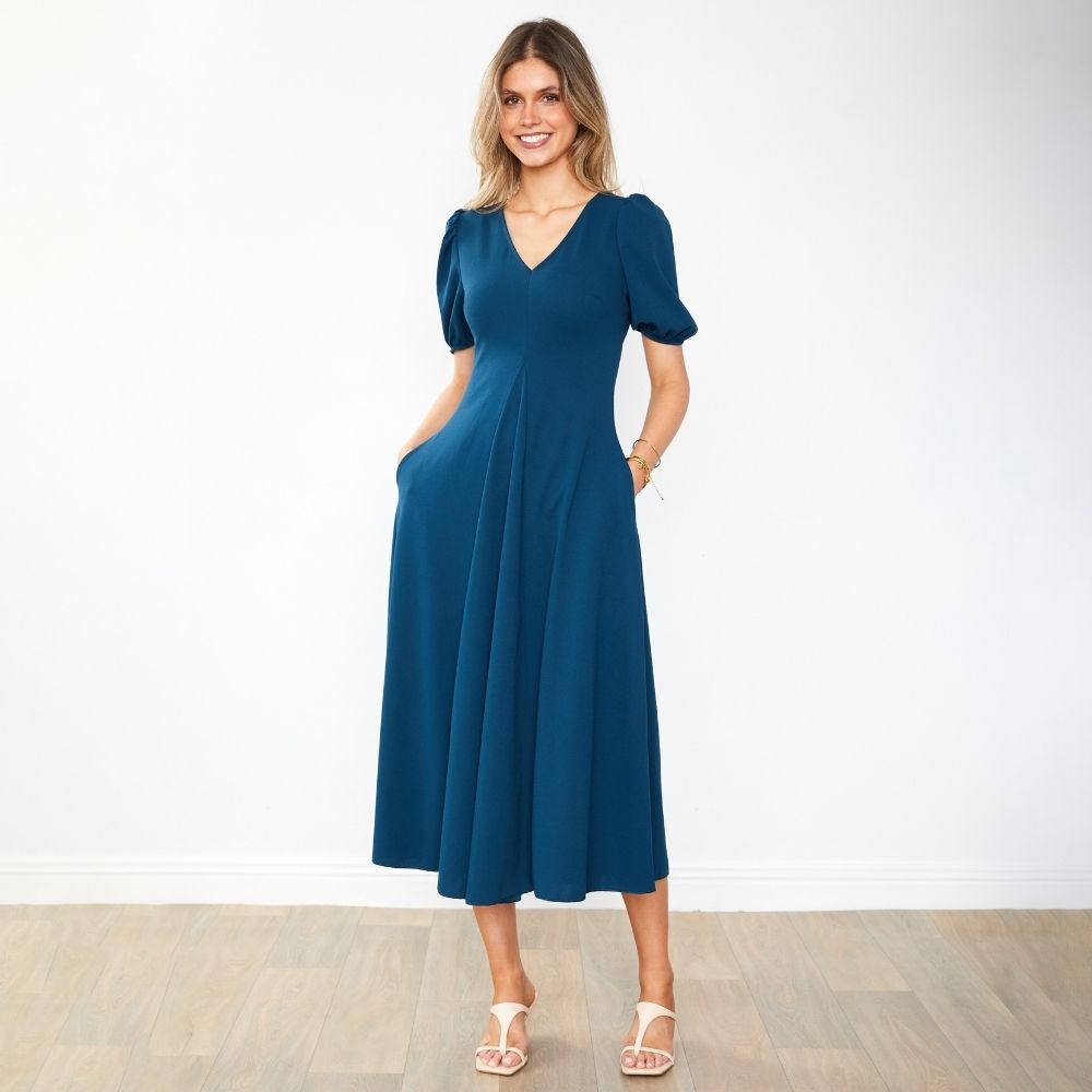 Flora Dress (Navy)