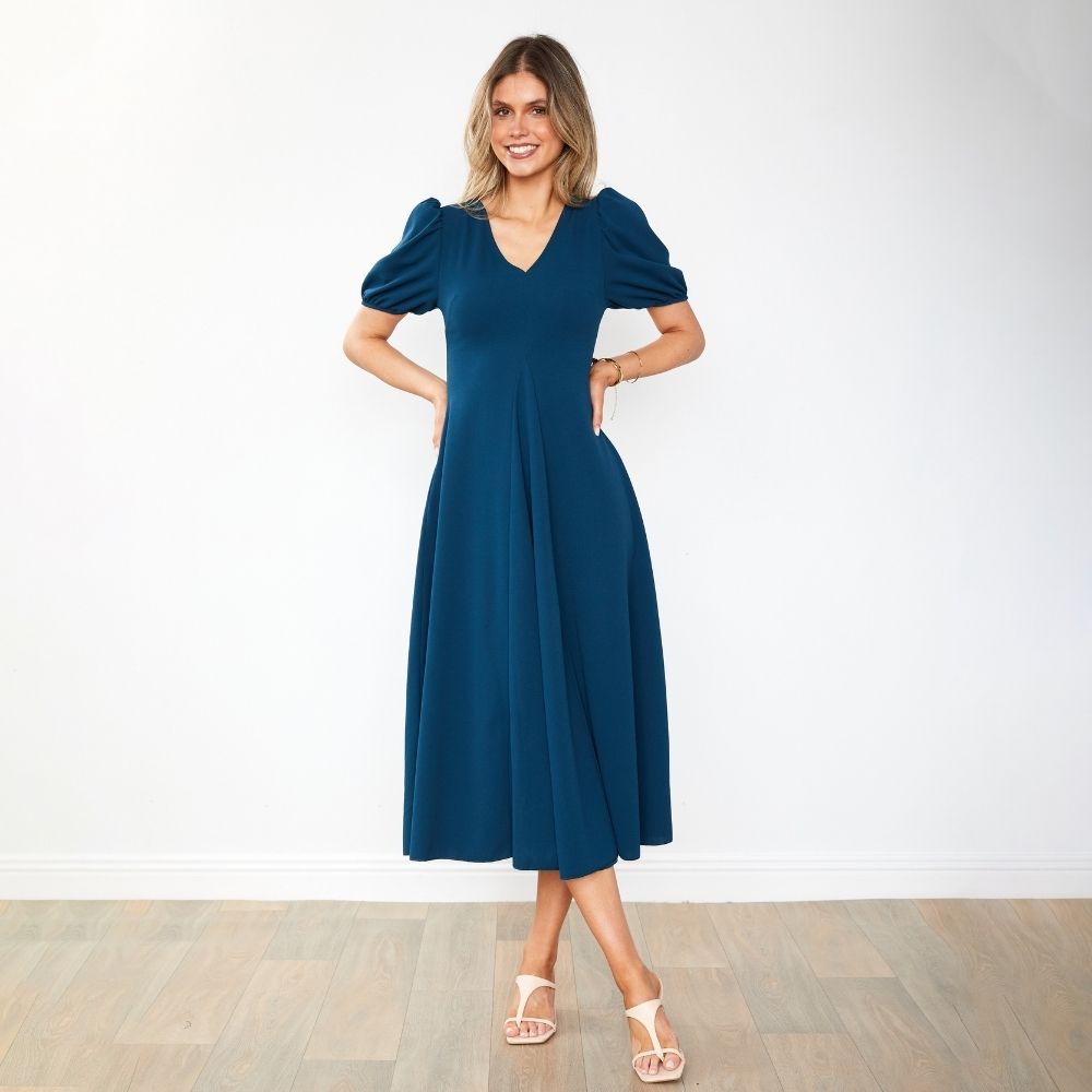 Flora Dress (Navy)