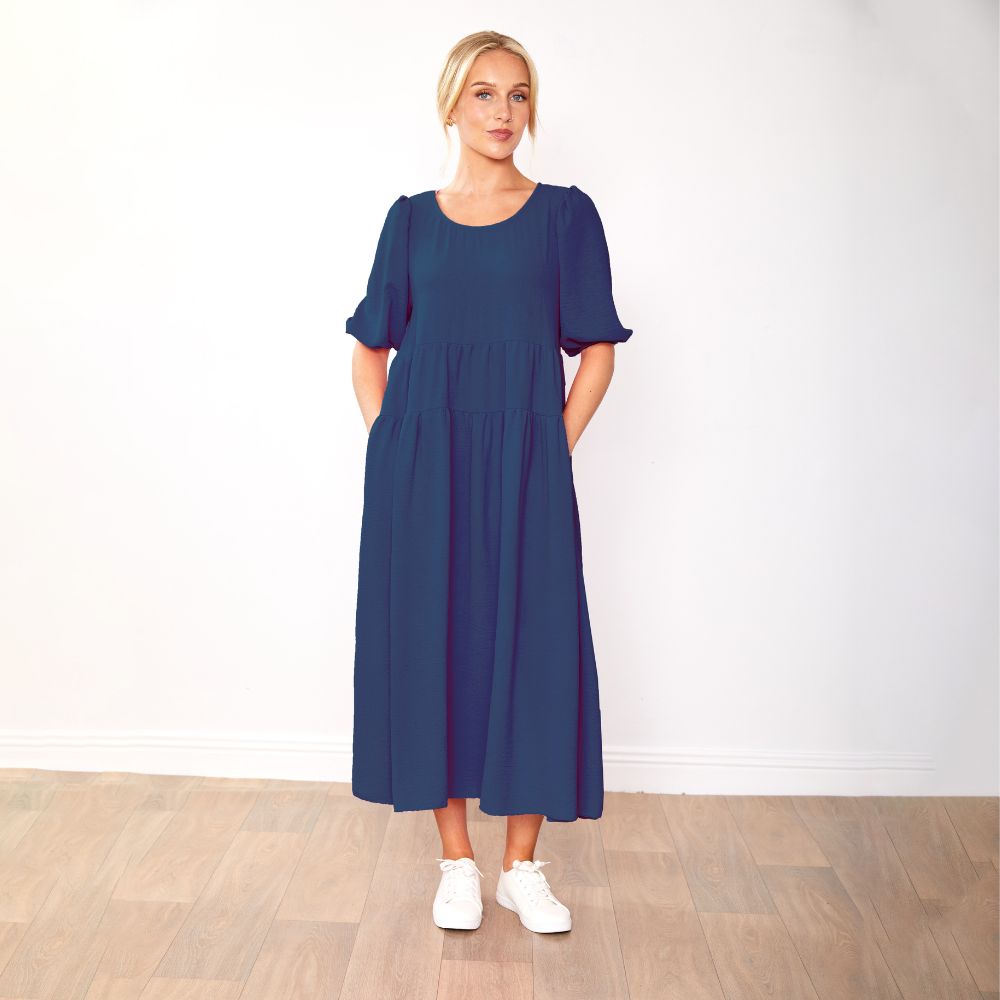 Jasmine Dress (Navy)