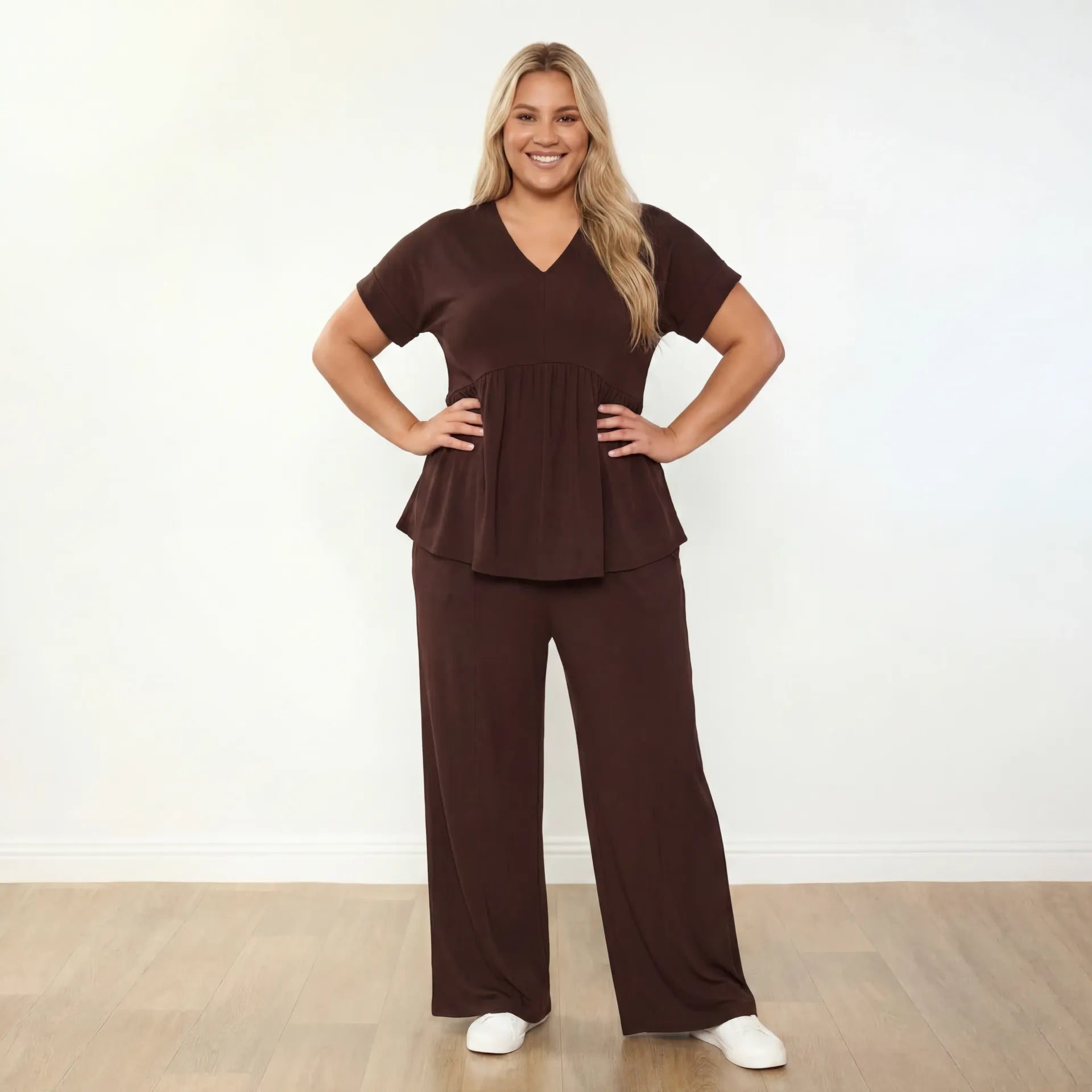 Tommy Co-Ord in brown – women's co-ord set – view 3