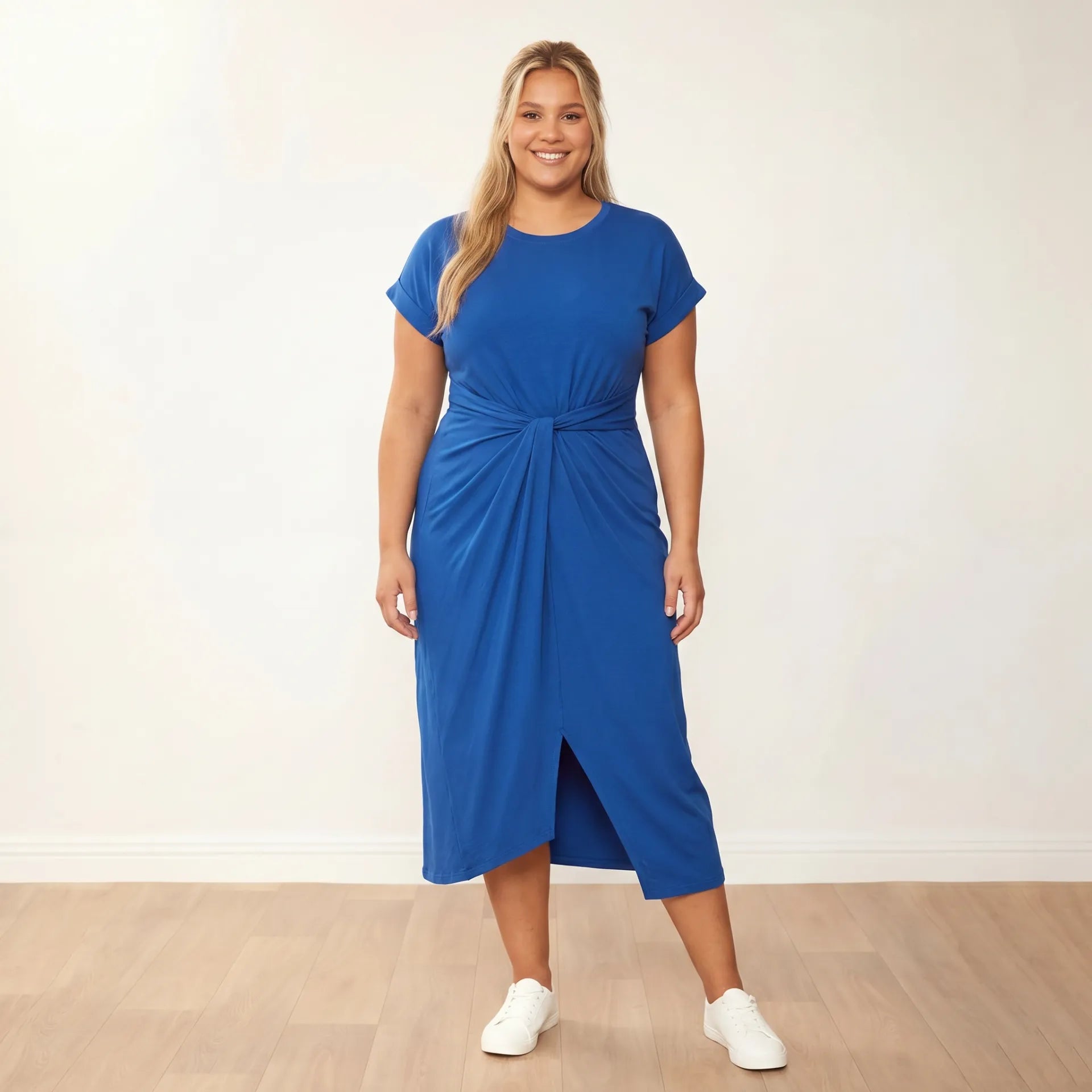 Lenny Dress in cobalt – women's dress – view 7