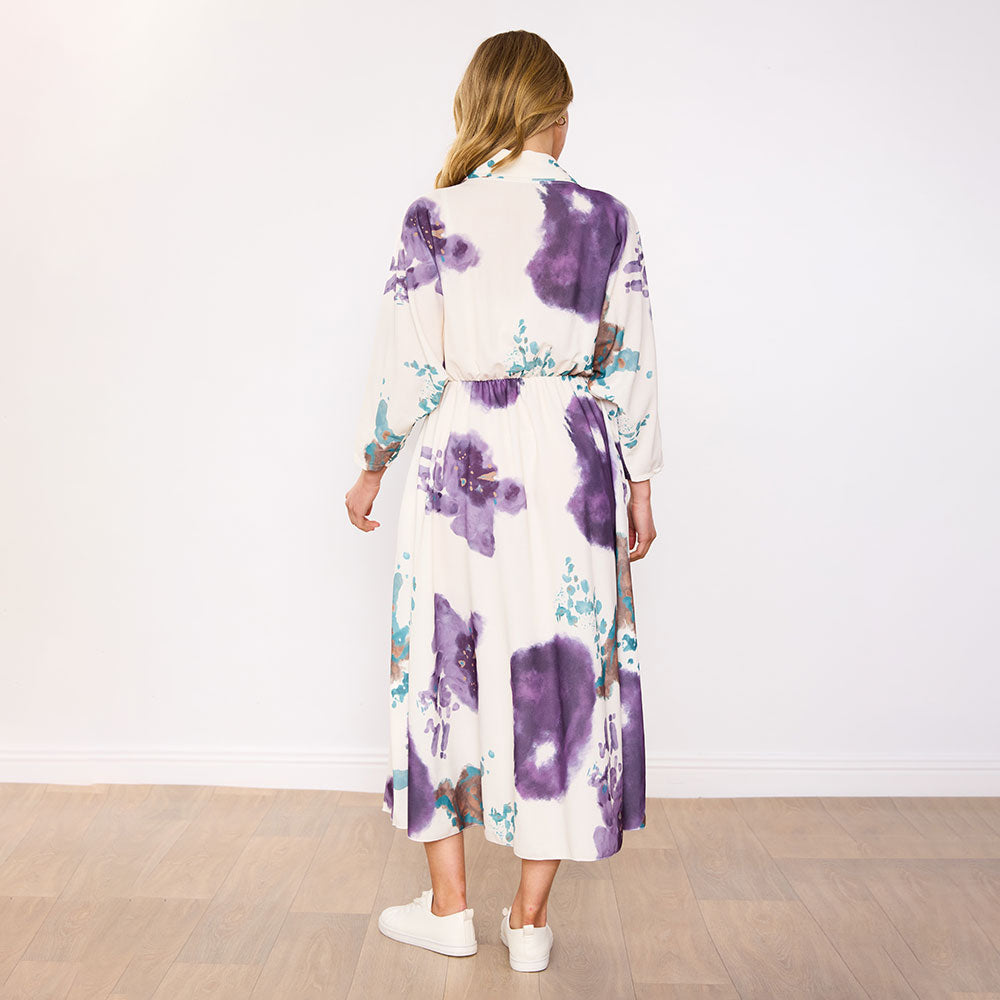 Aisling Dress (Ivory Lavender Bloom)