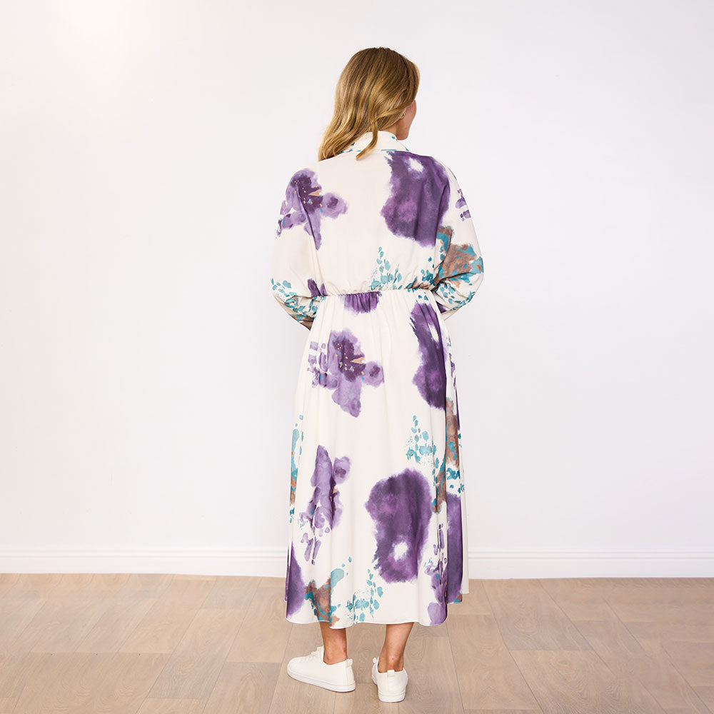 Aisling Dress (Ivory Lavender Bloom)