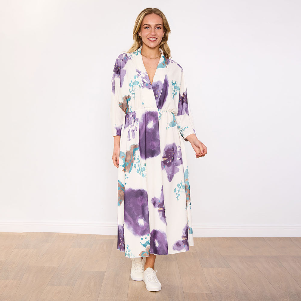 Aisling Dress (Ivory Lavender Bloom)