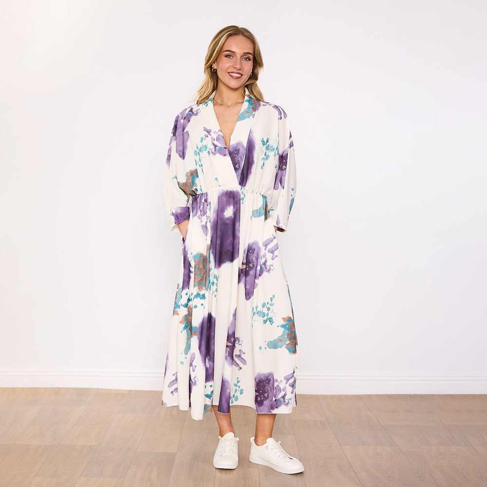 Aisling Dress (Ivory Lavender Bloom)