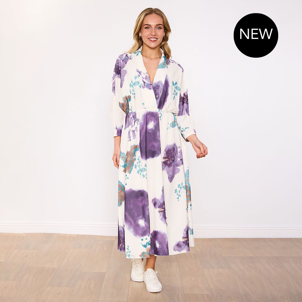 Aisling Dress (Ivory Lavender Bloom)