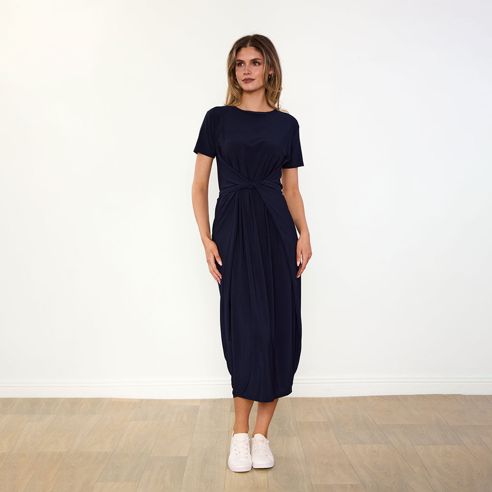 Alana Dress in navy – women's dress – view 4