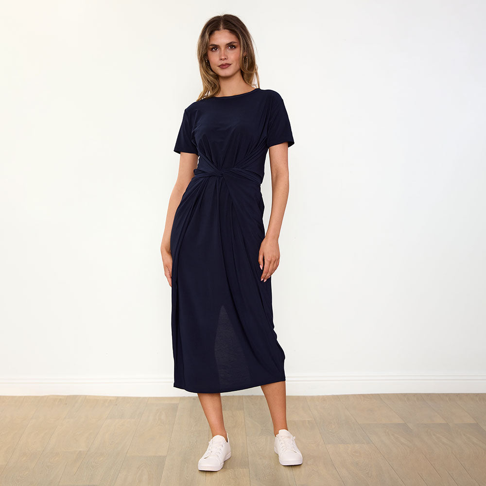 Alana Dress in navy – women's dress – view 6