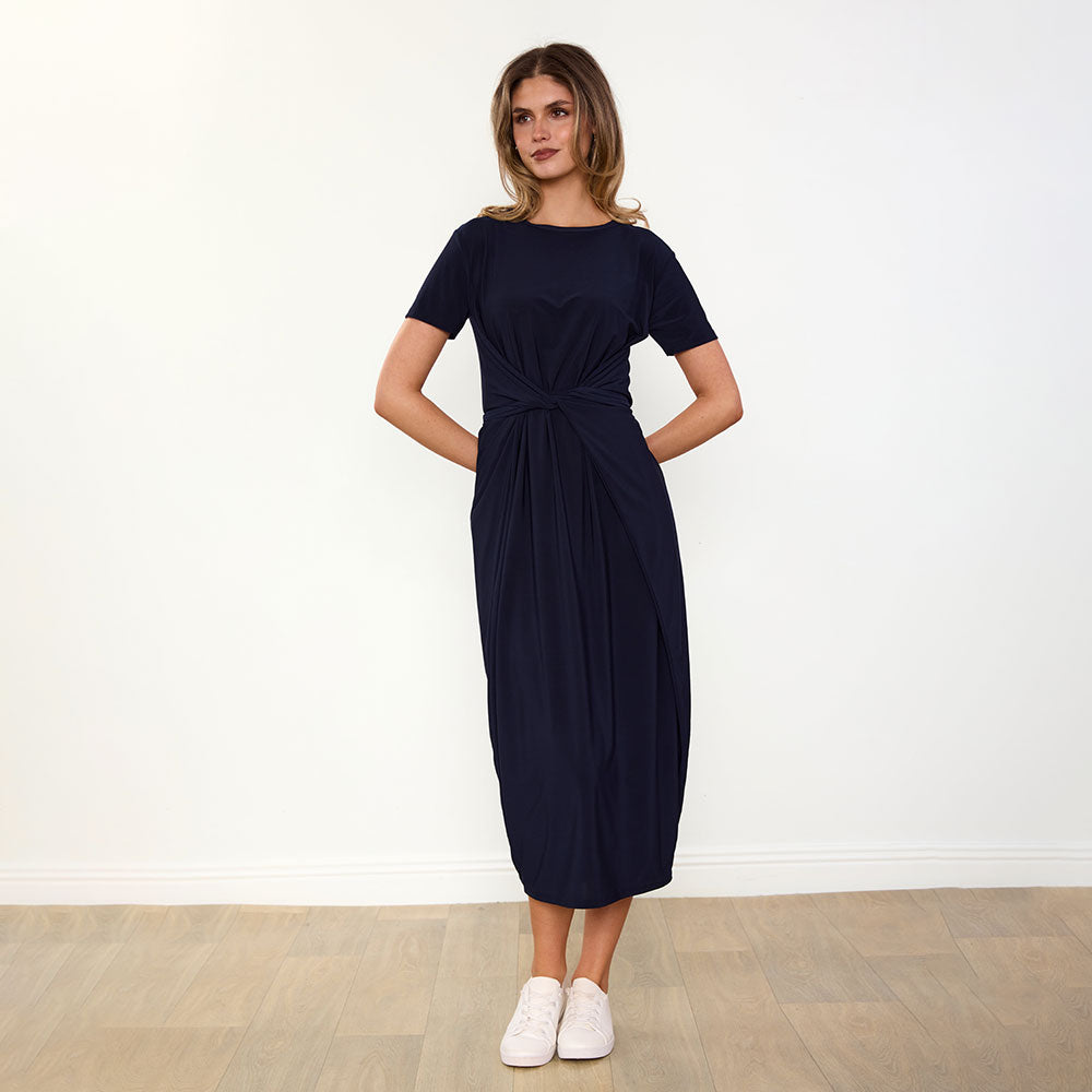 Alana Dress in navy – women's dress – view 8