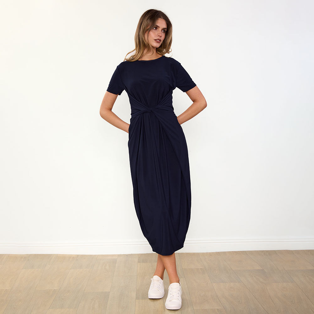 Alana Dress in navy – women's dress – view 9