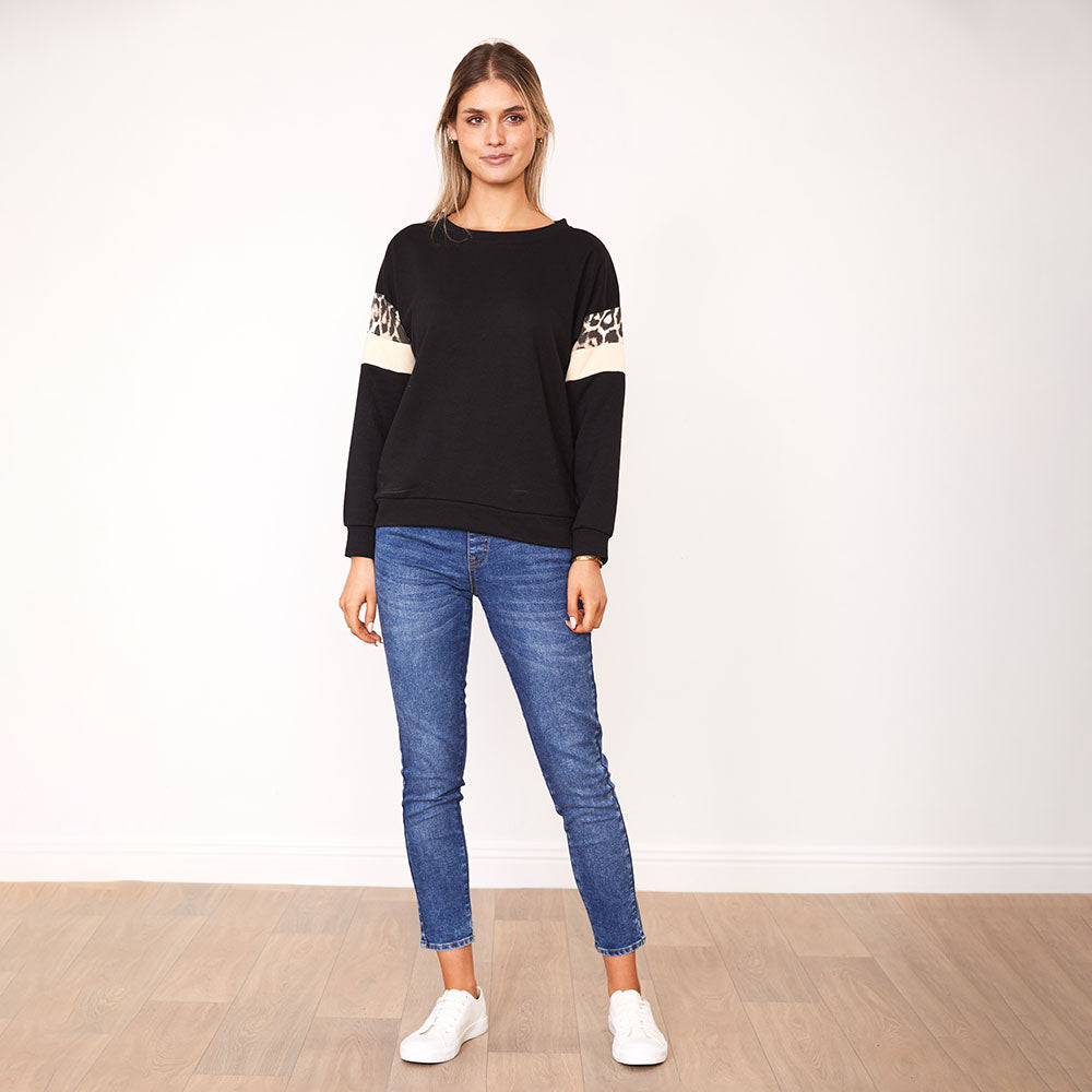 Ally Jumper (Black/Cream) - The Casual Company