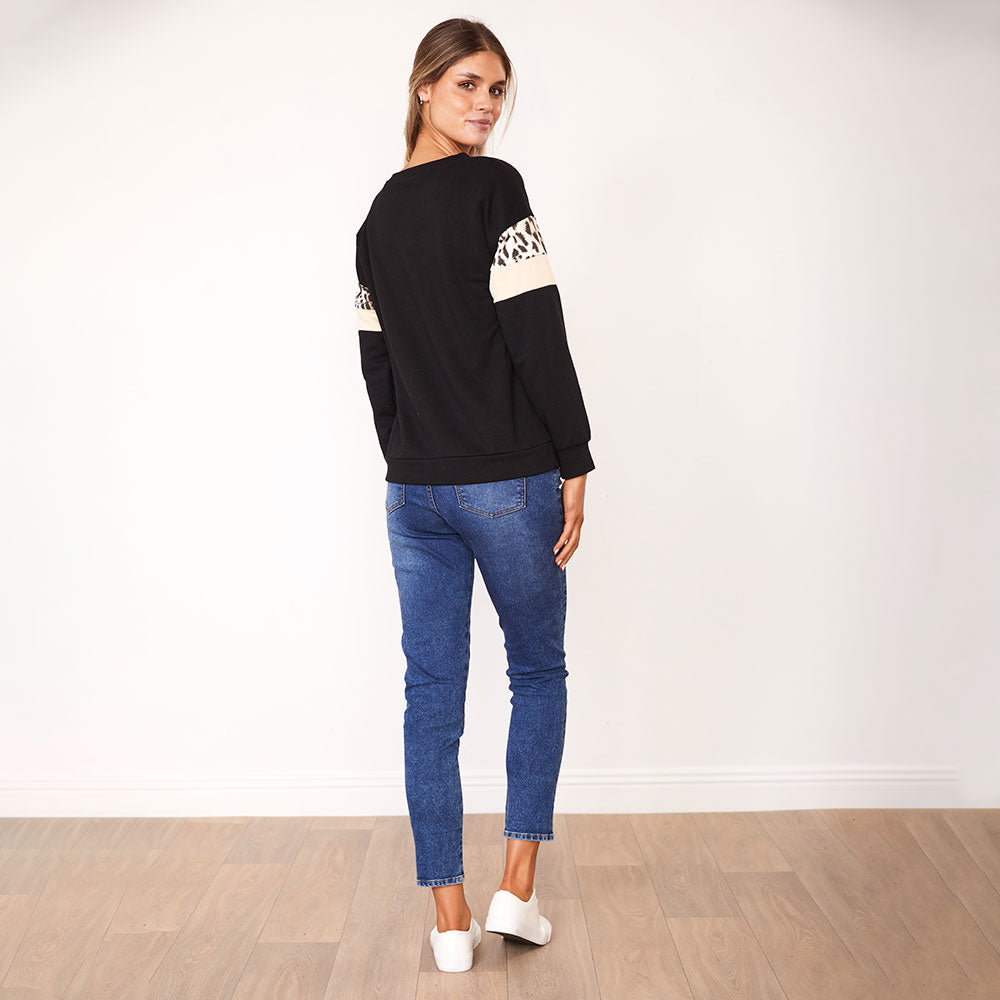 Ally Jumper (Black/Cream) - The Casual Company