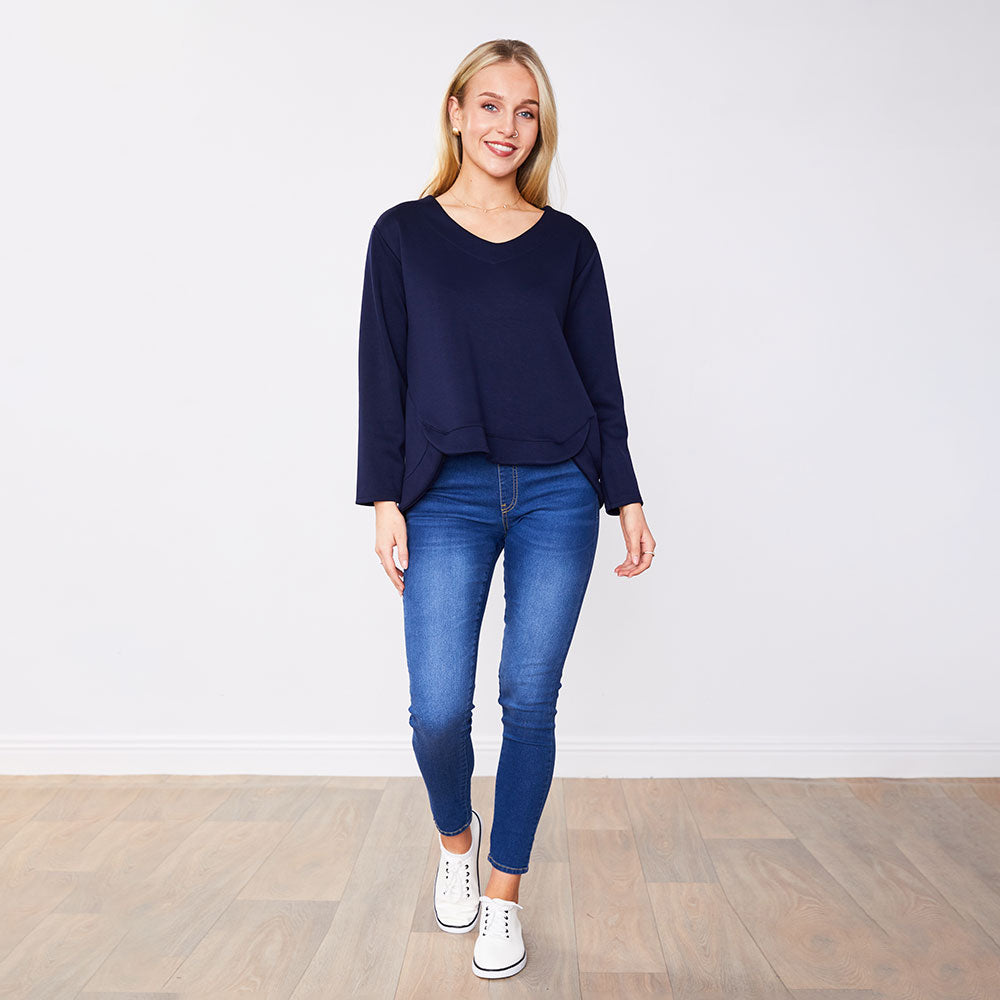Amber Top olive & Navy (2 for €58)