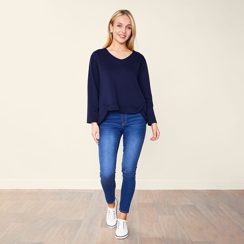 Amber Top (Navy)
