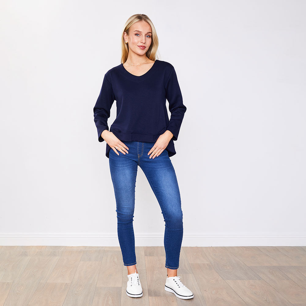 Amber Top olive & Navy (2 for €58)