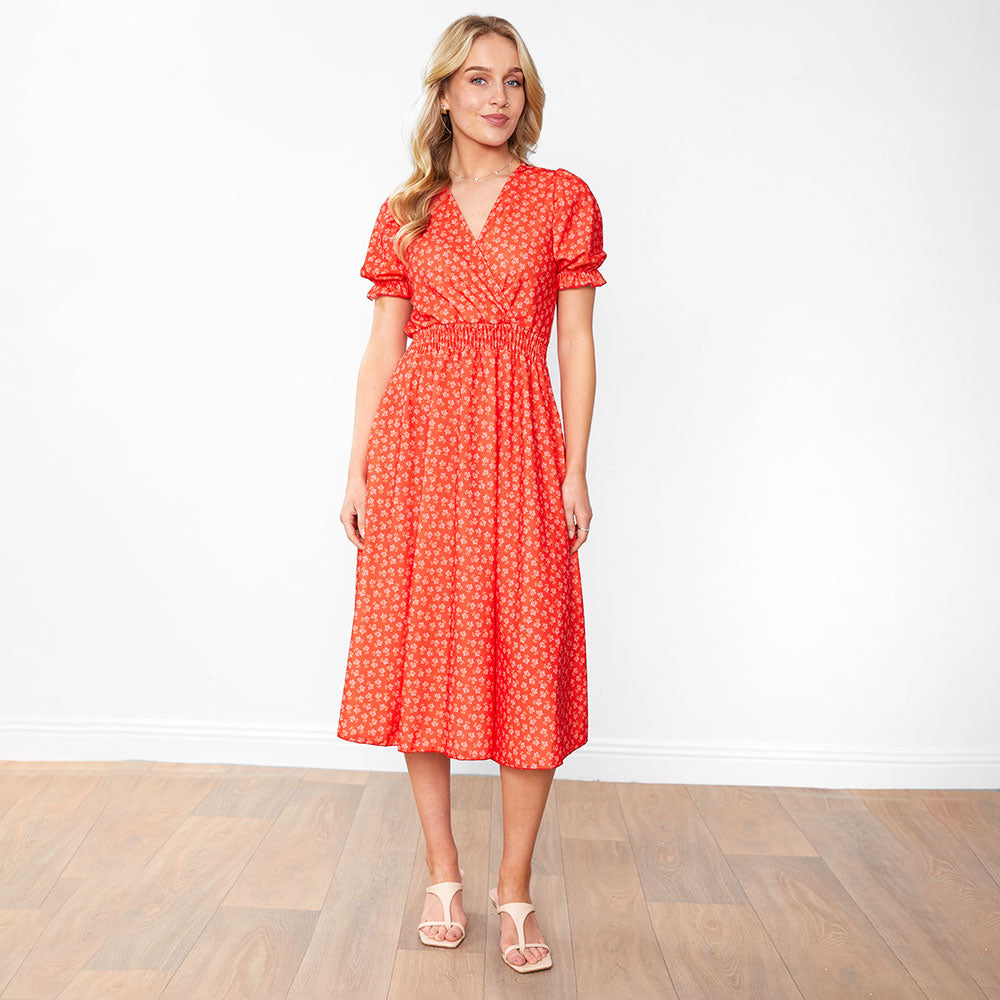 Belle Dress (Red Blossom)