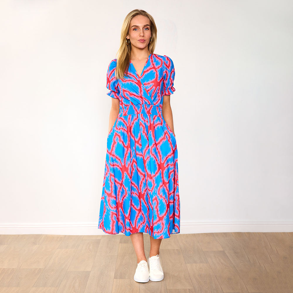 Belle Dress (Coral Blue)