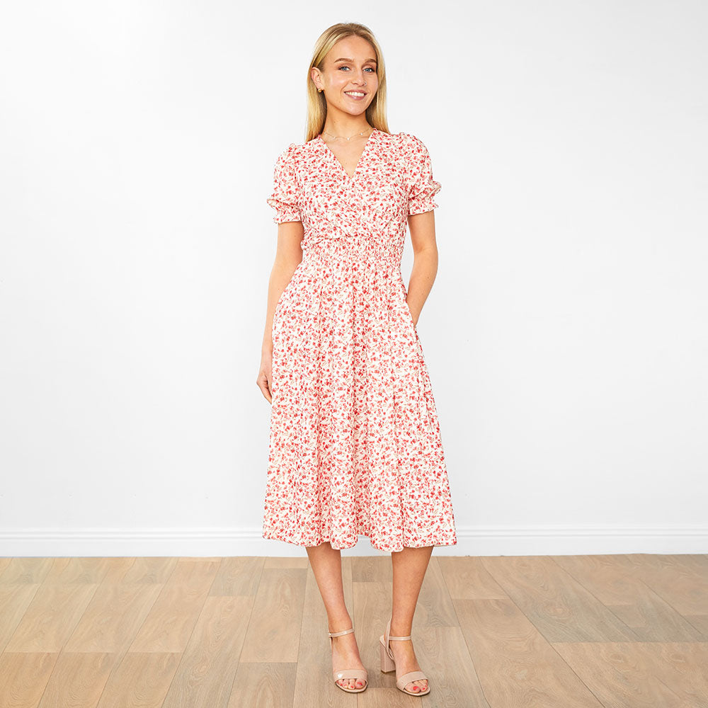 Belle Dress (Honeysuckle Red)