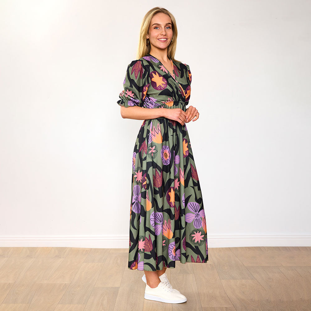 Bonnie Dress (Olive Bloom)