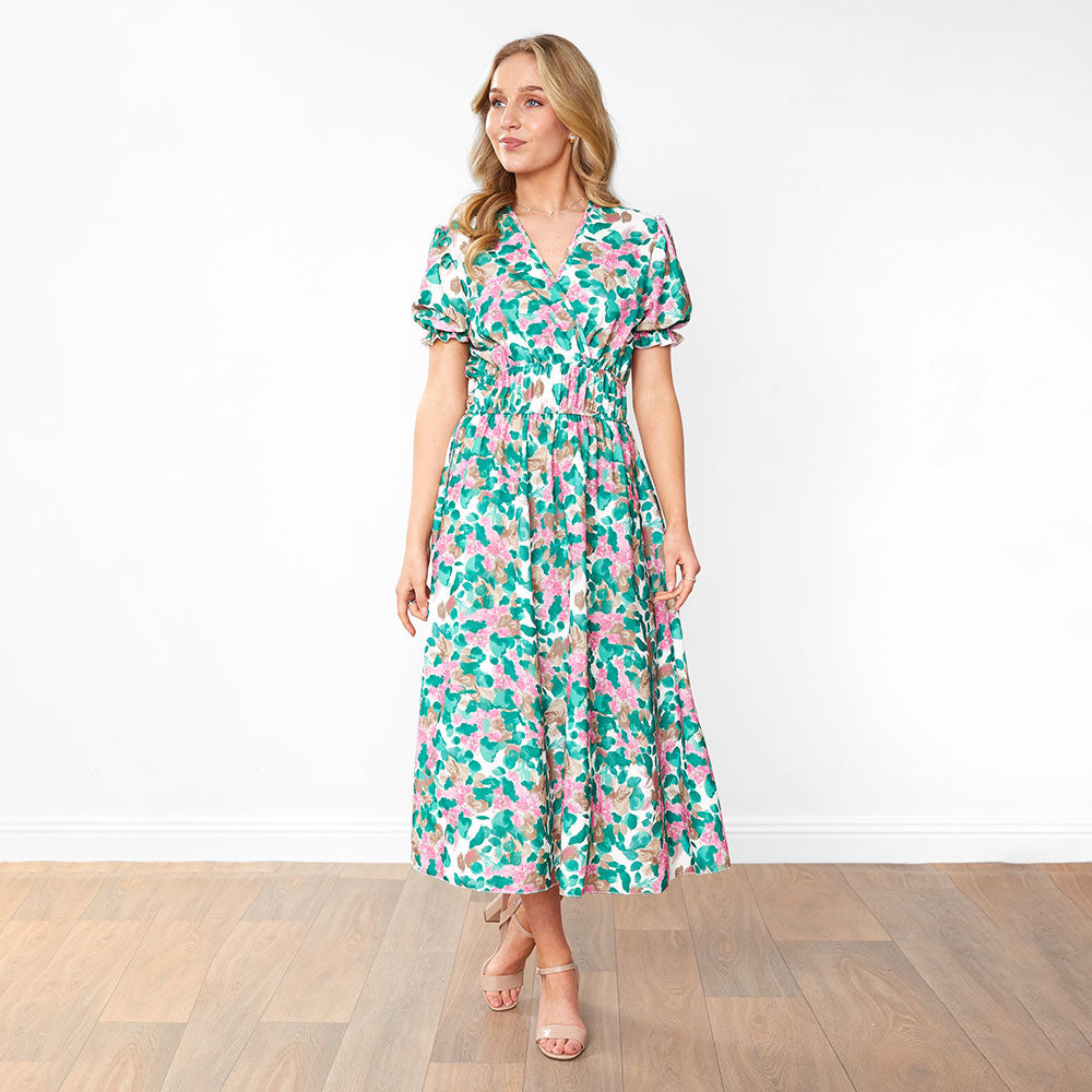 Bonnie Dress (Green Floral)