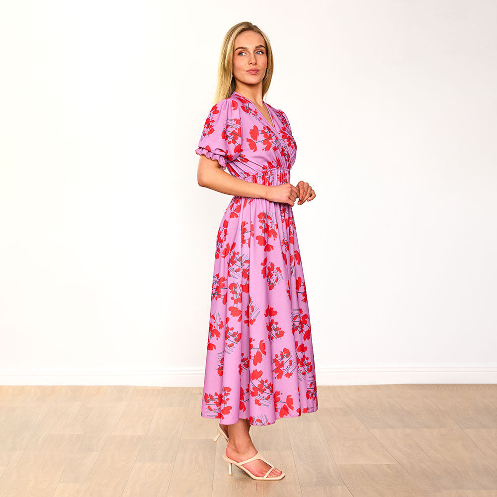 Bonnie Dress (Lavender/Poppy)