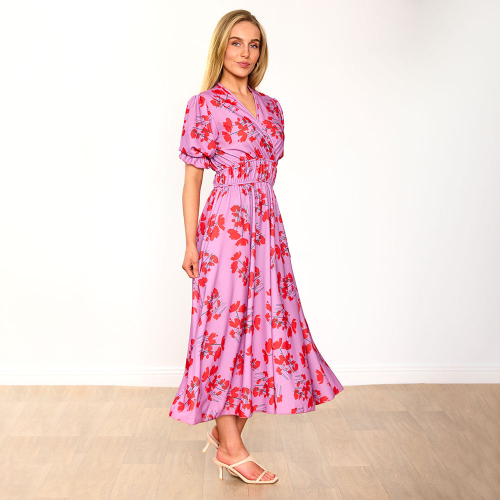 Bonnie Dress (Lavender/Poppy)