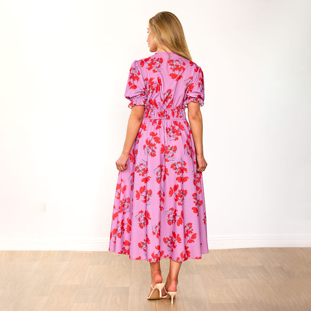 Bonnie Dress (Lavender/Poppy)