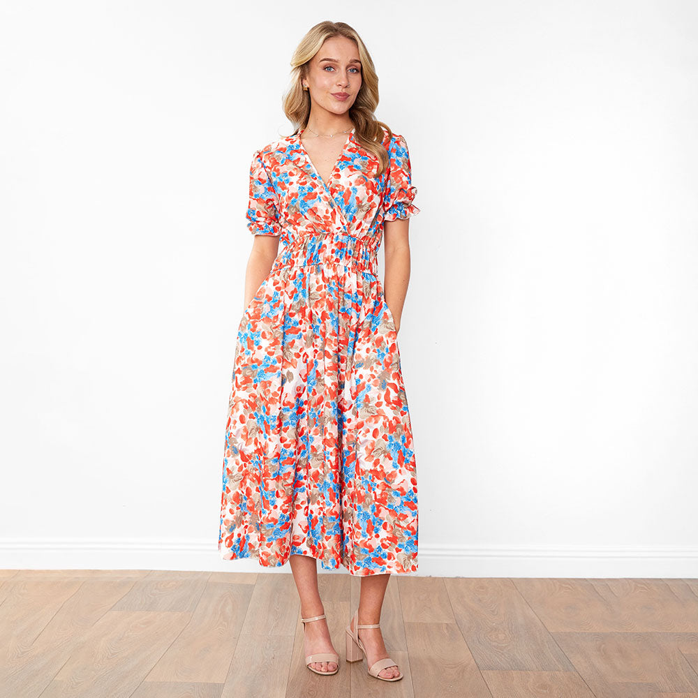 Bonnie Dress (Red Floral)