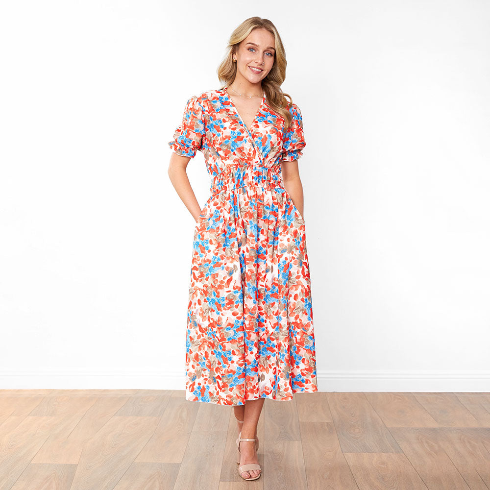 Bonnie Dress (Red Floral)