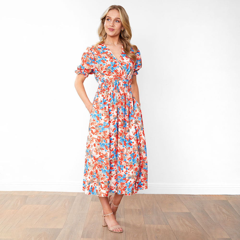 Bonnie Dress (Red Floral)