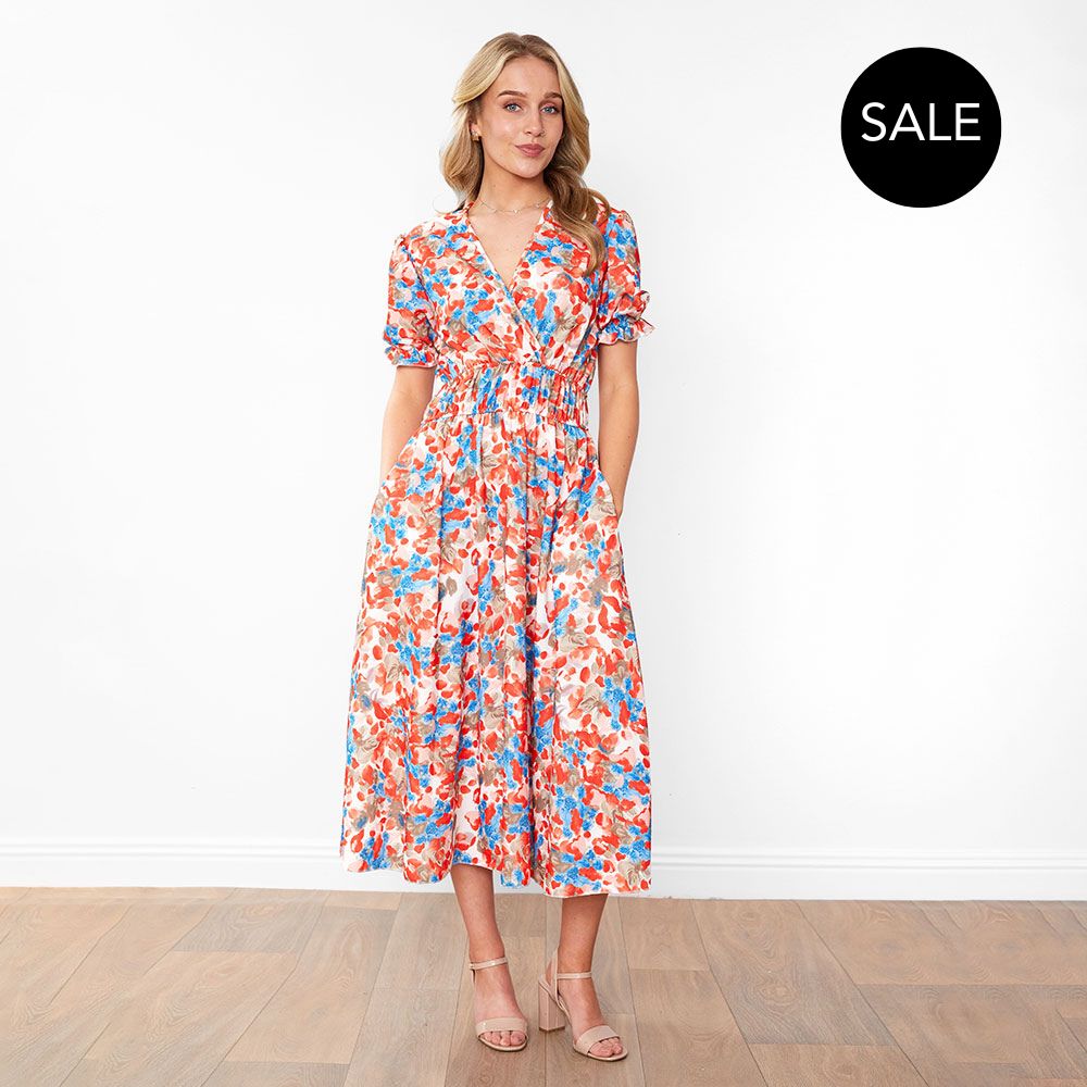Bonnie Dress (Red Floral)