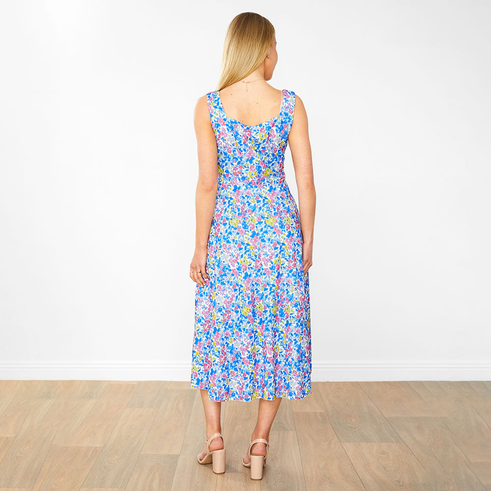 Bronagh Dress (Blue Floral)