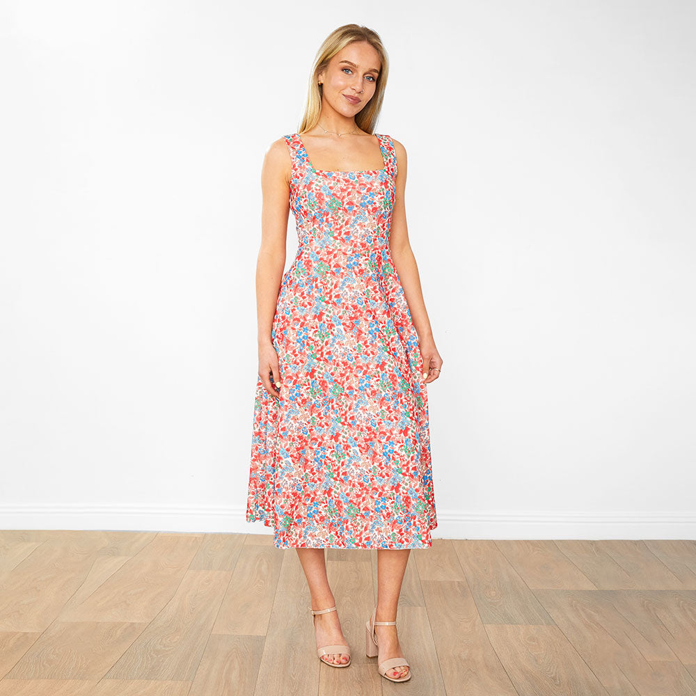 Bronagh Dress (Red Floral)