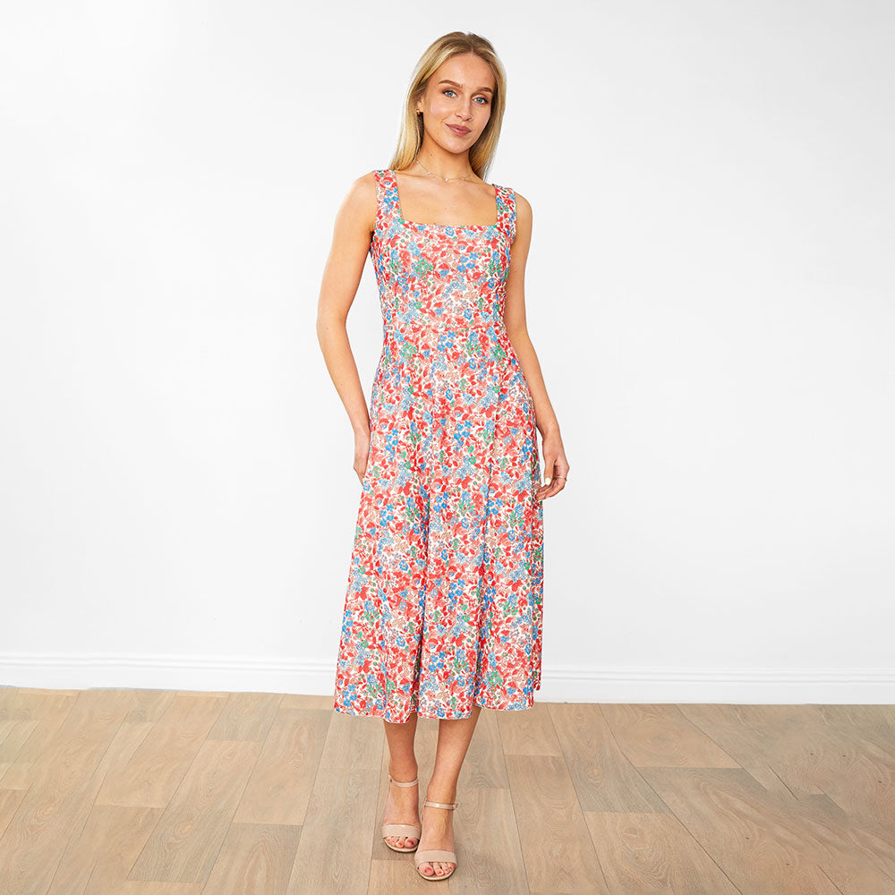 Bronagh Dress (Red Floral)
