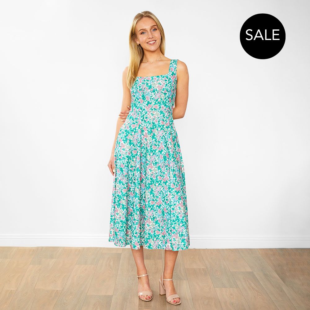 Bronagh Dress (Green Floral)