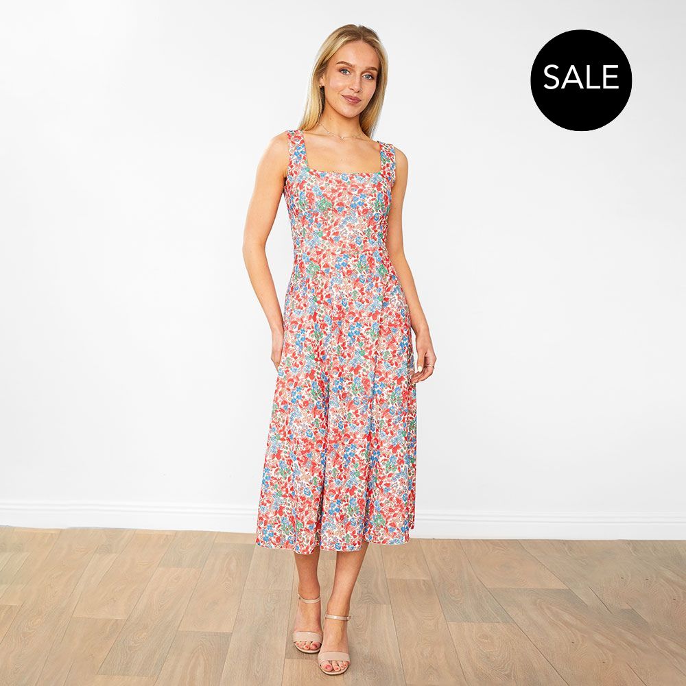 Bronagh Dress (Red Floral)