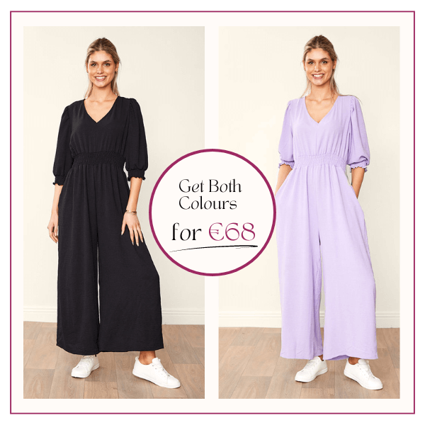 Regina Jumpsuit Black & Lilac (2 for €68)
