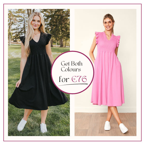 Sienna Dress Black & Pink (2 for €76)