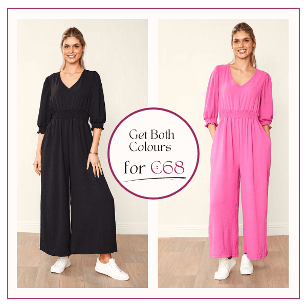 Regina Jumpsuit Black & Pink (2 for €68)