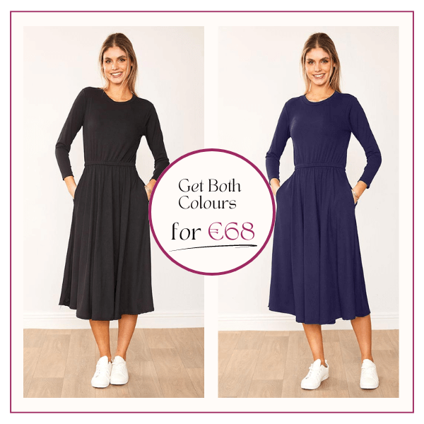 Heidi Dress Black & Navy (2 for €68)