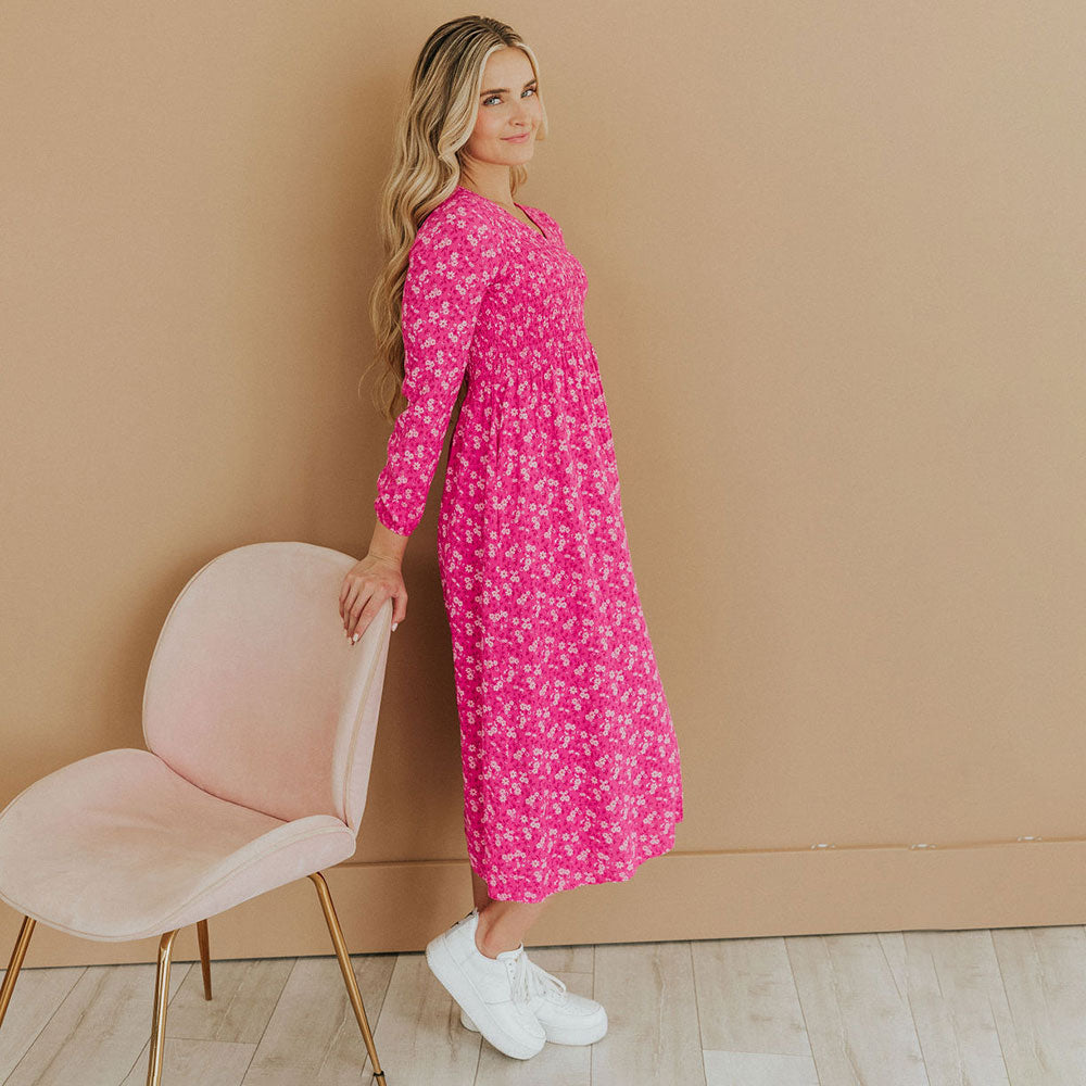 Nadia Dress (Fuchsia)