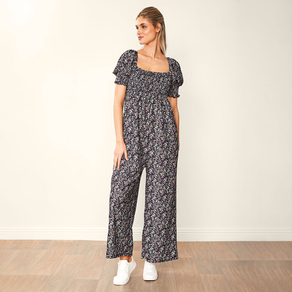 Camilla Jumpsuit Black Floral & Green Floral (2 for €92)