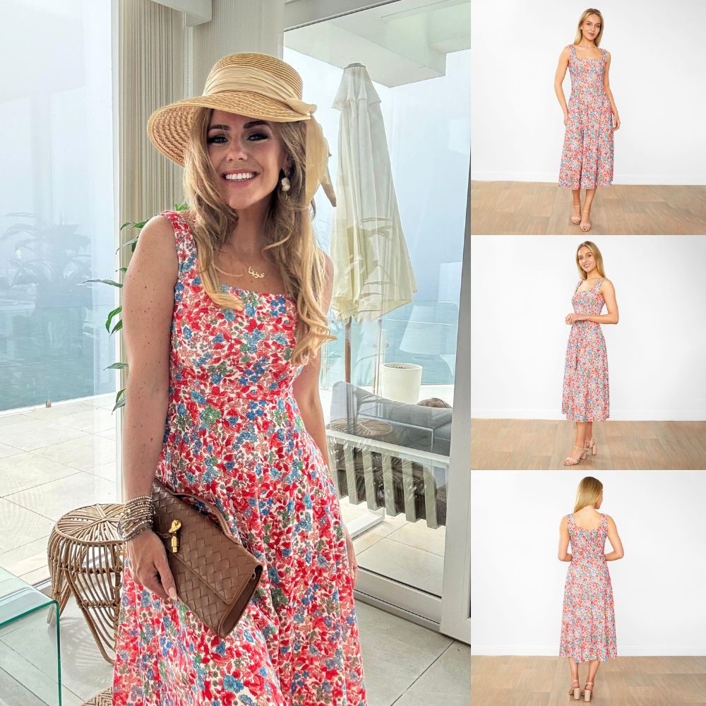 Bronagh Dress (Red Floral)
