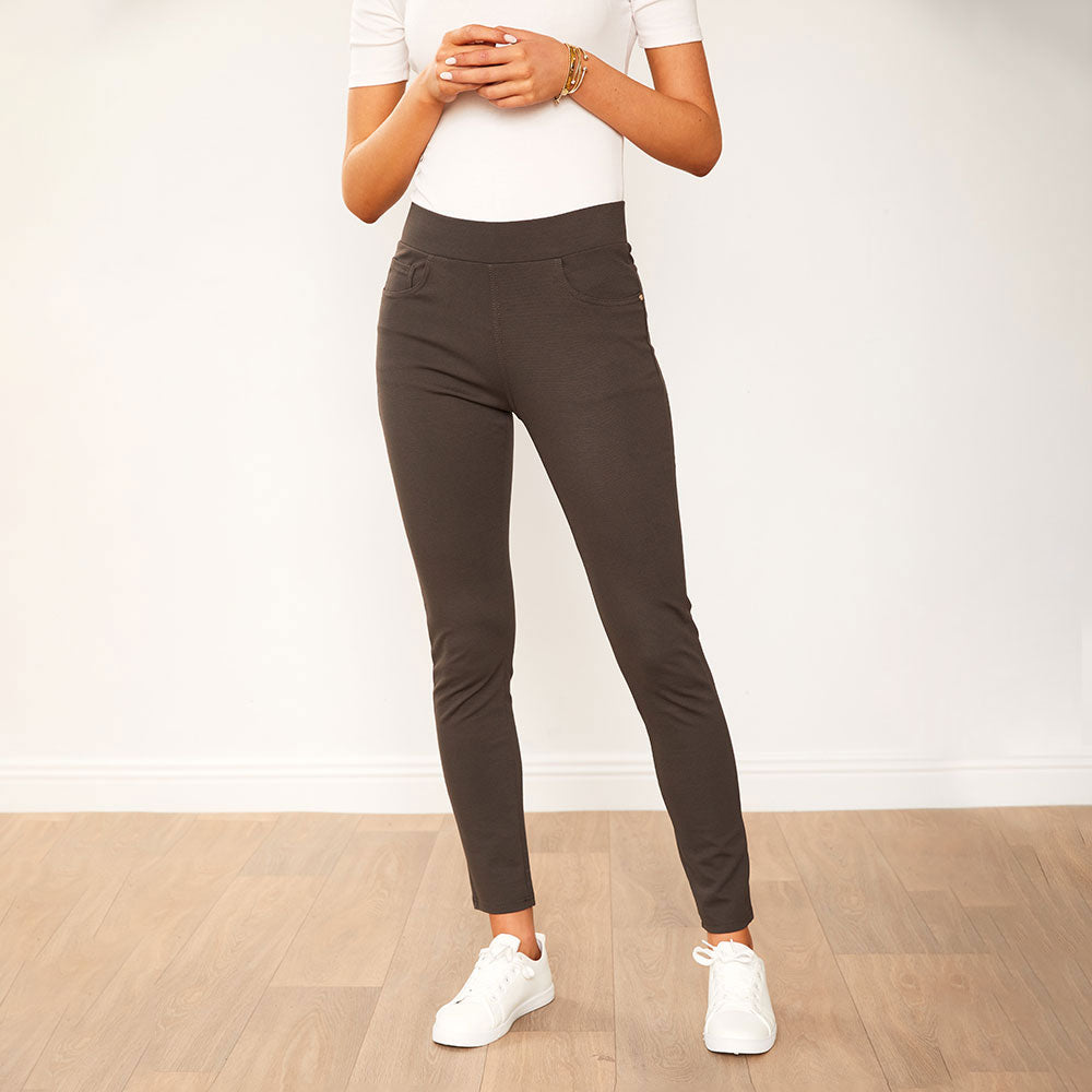 Chloe Leggings (Khaki) - The Casual Company